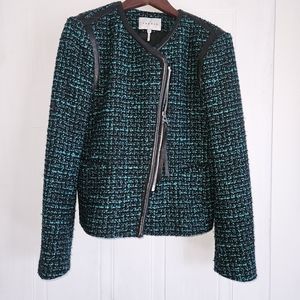 Sandro green tweed jacket